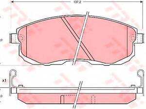 Гальмівні колодки дискові NISSAN CefiroMaximaMaxima QXQX TRW GDB1003 на SUZUKI SX4 седан (GY)