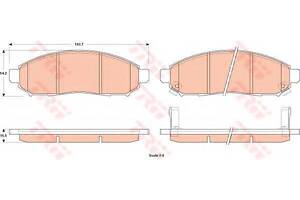 Гальмівні колодки дискові NISSAN LeafSerena F 10&gt &gt TRW GDB3520 на NISSAN LEAF