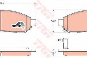 Тормозные колодки дисковые NISSAN NAVARA (D40) TRW GDB3404 на NISSAN FRONTIER/NP300 (D40)