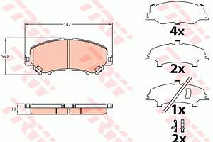 Гальмівні колодки дискові NISSAN/RENAULT X-Trail/Kadjar 'F '14>>