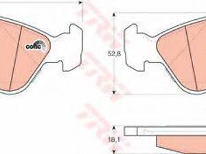 Гальмівні колодки дискові OPEL - VAUXHALL AstraAstra CabrioKadettOmegaVectraAstraAstra Belmon TRW GDB951 на OPEL KADETT