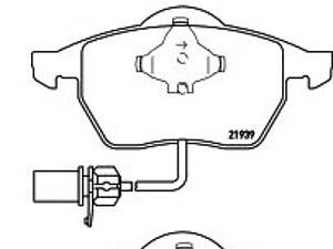 Гальмівні колодки дискові перед. Audi A6 1.8-2.8 97- VW Passat Skoda 8DB 355 008-411