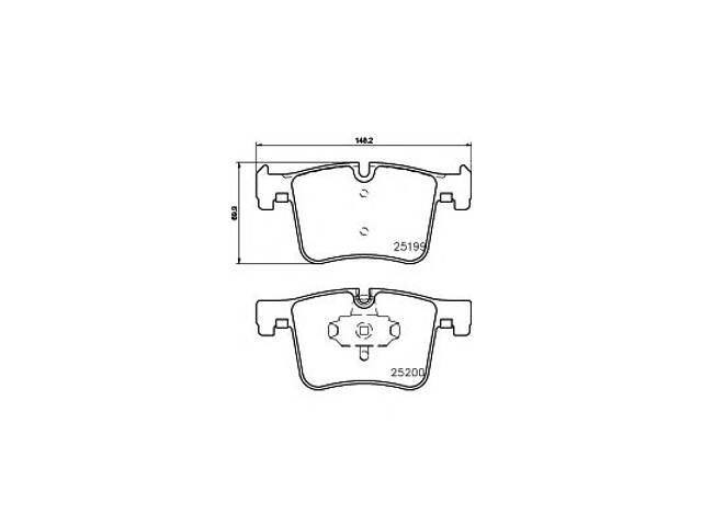 Гальмівні колодки дискові перед. BMW 5 (F10), 5 Touring (F11), X3 (F25), Z4 (E89) 09 - 8DB 355 015-781