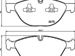 Гальмівні колодки дискові перед. BMW X5 E70, F15 X6 E71, F16 07- 8DB 355 012-661