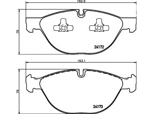 Гальмівні колодки дискові перед. BMW X5 E70, F15 X6 E71, F16 07- 8DB 355 012-661