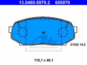 Гальмівні колодки дисковi перед. Mazda MX-5 I 1.6 01.89-01.94 13.0460-5979.2