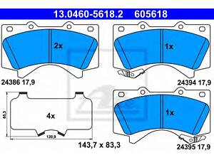 Гальмівні колодки дискові перед. Toyota Land Cruiser 200 4.5D,4.7I 08-