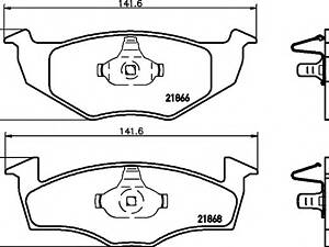 Гальмівні колодки дискові перед. VW Polo 95-02, Golf III, Vento 91-98 /Seat Cordoba, Ibiza 99-02 2186601