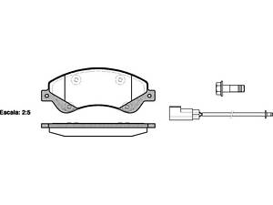 Гальмівні колодки дискові перед. (з датчиком) Transit (06-14)