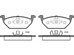 Гальмівні колодки дискові перед. Audi A3/Seat Leon/Skoda Fabia/VW Bora/Golf IV/V/VI