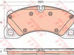 Тормозные колодки дисковые PORSCHEVW CayennePanameraTouareg (7P5) F 10 TRW GDB1969 на VW TOUAREG (7P5)