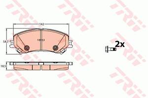 Гальмівні колодки дискові RENAULT Espase/Megane 'F '15>>