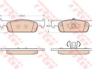 Гальмівні колодки дискові RENAULTDACIA ClioLoganSandero F 12&gt &gt  TRW GDB2016 на DACIA SANDERO II