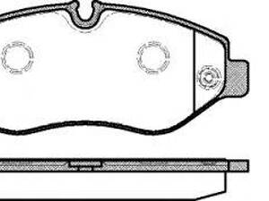 Тормозные колодки дисковые ROADHOUSE 2124500 на MERCEDES-BENZ SPRINTER 3,5-t автобус (906)