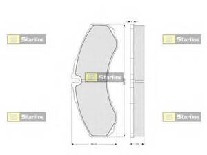 Гальмівні колодки дискові STARLINE BDS180 на IVECO DAILY II c бортовой платформой/ходовая часть