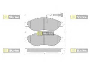 Гальмівні колодки дискові STARLINE BDS847P на FIAT DUCATO фургон (250, 290)