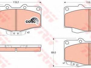 Тормозные колодки дисковые TOYOTA - VOLKSWAGEN 4 Runner4 Runner (Nato) TRW GDB797 на TOYOTA LAN