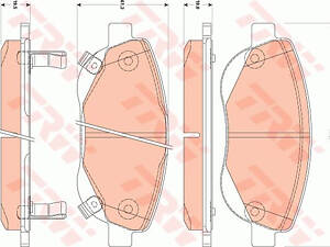 Гальмівні колодки дискові TOYOTA Avensis/Verso 'F (->201011) '08>>