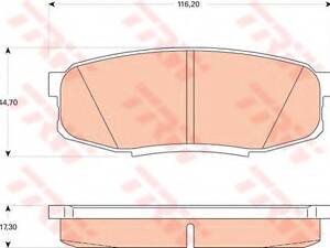 Тормозные колодки дисковые TOYOTA Land Cruiser R 08 TRW GDB3491 на LEXUS LX (URJ201)