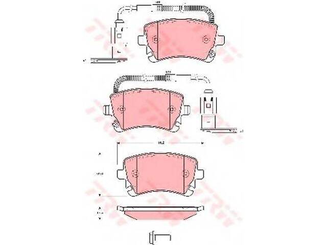 Тормозные колодки дисковые VOLKSWAGEN Phaeton TRW GDB1508 на VW PHAETON седан (3D_)