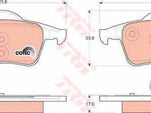 Гальмівні колодки дискові VOLVO S60S80V70V70 Cross CountryV70 XCXC70 TRW GDB1389 на VOLVO V70 (LV)