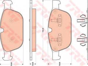 Тормозные колодки дисковые VOLVO XC60 F 08 TRW GDB1821 на VOLVO XC60 универсал