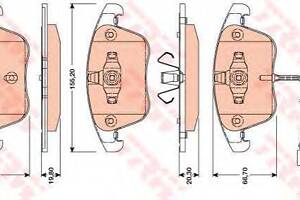 Тормозные колодки дисковые VW Tiguan 07--&gt TRW GDB1762 на SEAT ALHAMBRA (710, 711)