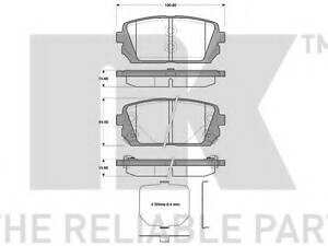 Тормозные колодки дисковые зад. Kia Carens III (FG) 06-/Hyundai IX35 2.0CRDi 10-