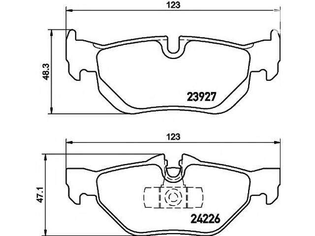 Гальмівні колодки дискові задні BMW 3 (E90/E90N) 320d 05-/X1 (E84) 09- 8DB 355 011-301