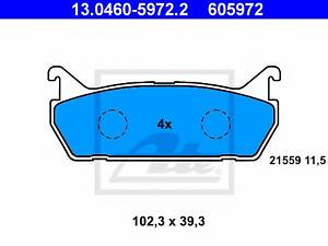 Гальмівні колодки дискові задні Mazda 323 , 6, Mx-5 I Suzuki Baleno 1.3-2.3 06.89-12.06 13.0460-5972.2