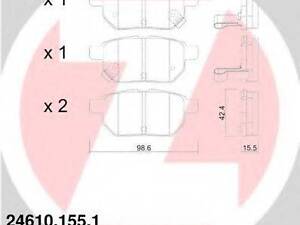 Тормозные колодки дисковые ZIMMERMANN 246101551 на LEXUS CT (ZWA1_)