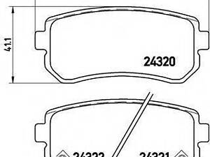 Гальмівні колодки дискові BREMBO P30025 на HYUNDAI ELANTRA GT (GD)