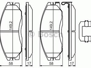 Гальмівні колодки дискові BOSCH 0986494650 на SSANGYONG KYRON