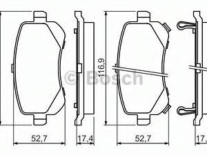 Гальмівні колодки дискові BOSCH 0986494496 на CHRYSLER TOWN and COUNTRY V (RT)