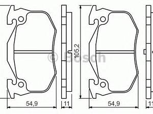 Гальмівні колодки дискові BOSCH 0986495236 на RENAULT SUPER 5 (B/C40_)