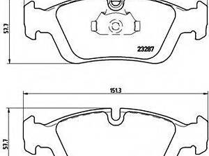 Гальмівні колодки дискові BREMBO P06024 на BMW 3 седан (E36)