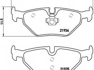 Гальмівні колодки дискові BREMBO P06025 на BMW 3 седан (E46)