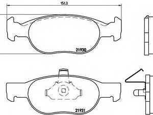 Гальмівні колодки дискові BREMBO P23073 на FIAT PUNTO (188)