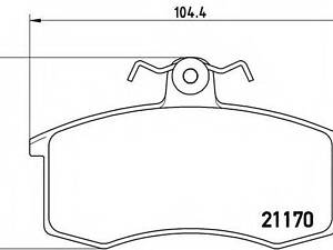 Гальмівні колодки дискові BREMBO P41003 на LADA CARLOTA (2108, 2109, 2115)