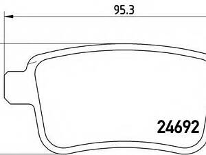 Гальмівні колодки дискові BREMBO P68043 на RENAULT KANGOO Express (FW0/1_)