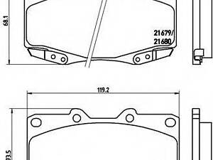 Гальмівні колодки дискові BREMBO P83009 на TOYOTA LAND CRUISER - BUNDERA (PZJ7_, KZJ7_, HZJ7_, BJ7_, LJ7_, RJ7