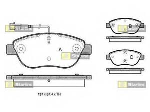 Гальмівні колодки дискові STARLINE BDS324 на FIAT DOBLO фургон/универсал (263)