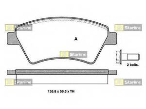 Гальмівні колодки дискові STARLINE BDS329 на RENAULT MEGANE II Sport Tourer (KM0/1_)