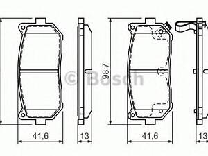 Гальмівні колодки дискові BOSCH 0986424693 на KIA CREDOS (K9A)