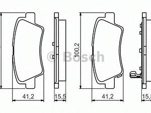 Гальмівні колодки дискові BOSCH 0986494557 на HYUNDAI i40 CW (VF)