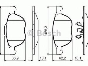 Гальмівні колодки дискові BOSCH 0986495215 на FORD FOCUS III