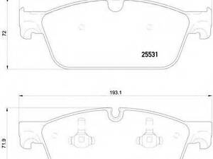 Гальмівні колодки дискові BREMBO P50112 на MERCEDES-BENZ GL-CLASS (X166)