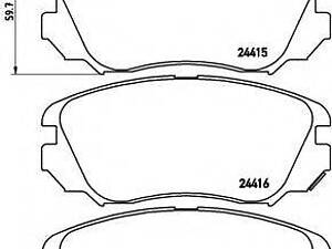 Гальмівні колодки дискові BREMBO P59054 на SAAB 9-5 (YS3G)