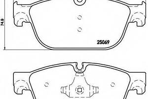 Гальмівні колодки дискові BREMBO P61107 на PEUGEOT 508