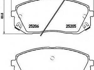 Гальмівні колодки дискові BREMBO P30056 на KIA SPORTAGE (SL)